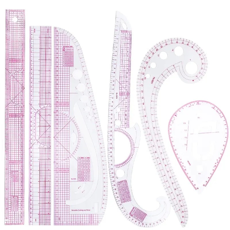 Sewing Gauge Ruler - 6 قطعة مسطرة منحنية فرنسية مسطرة