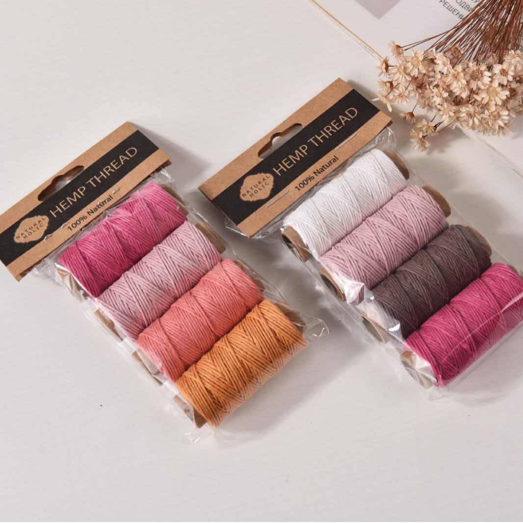 4 قطع من خيوط القنب المشمعة ال - مراجعة Sewing Thread In Textile وسعره